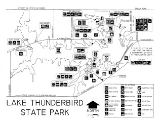 View Lake Thunderbird State Park Map